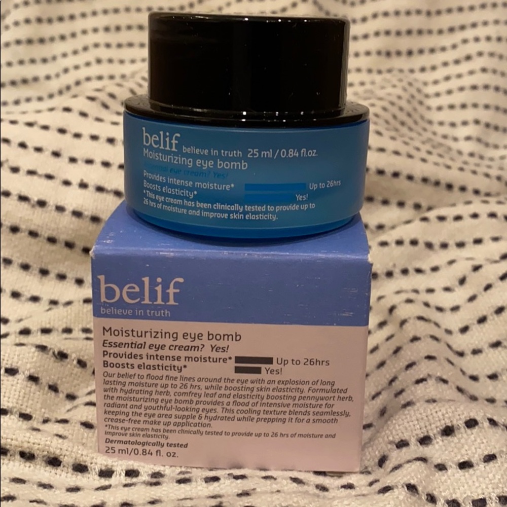 belif Moisturizing Eye Bomb eye cream NIB full sz